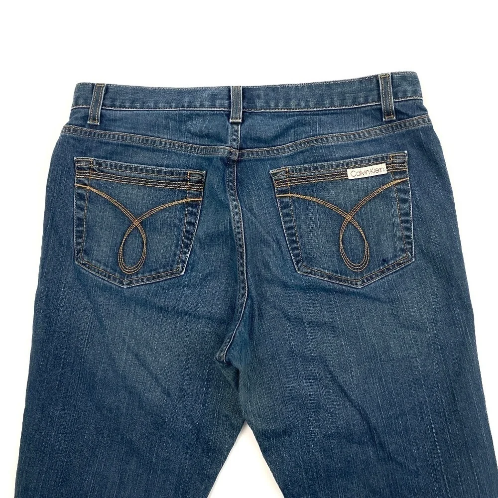 Calvin Klein Jeans Flare Women's size 12 Dark Blue Dneim‎ Jeans
